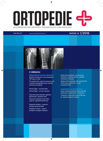 Obálka e-magazínu Ortopedie 1/2016