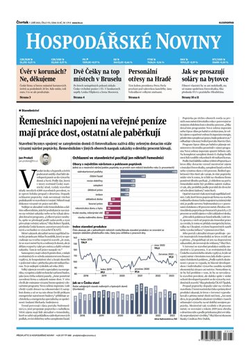 Obálka e-magazínu Hospodářské noviny 173 - 7.9.2023