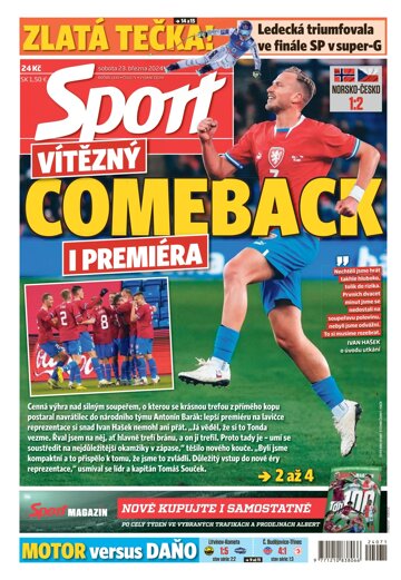 Obálka e-magazínu Sport 23.3.2024