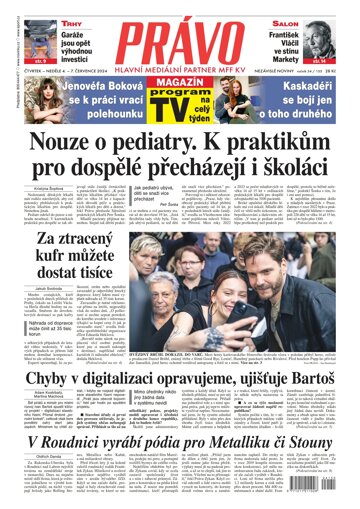 Obálka e-magazínu Deník Právo 4.7.2024
