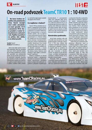 Obálka e-magazínu On-road podvozek TeamC TR10 1:10 4WD