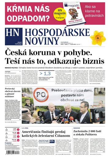 Obálka e-magazínu Hospodárske noviny 07.04.2017