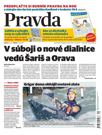 Obálka e-magazínu Pravda 22. 7. 2017