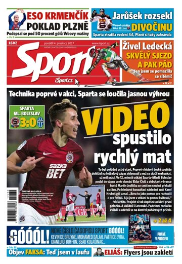 Obálka e-magazínu Sport 4.12.2017