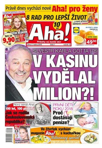 Obálka e-magazínu AHA! 2.1.2018