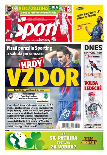 Obálka e-magazínu Sport 16.3.2018