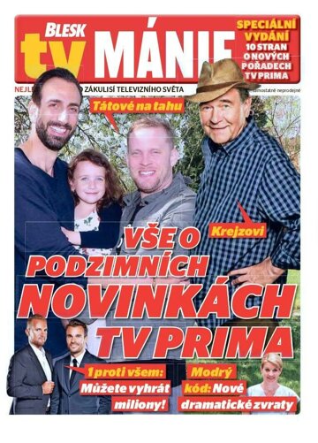 Obálka e-magazínu Blesk Tv manie 1.9.2018