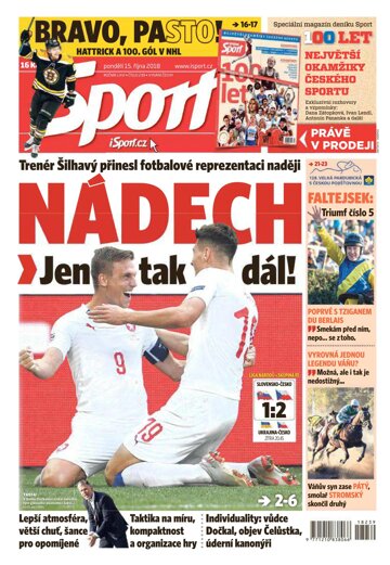 Obálka e-magazínu Sport 15.10.2018