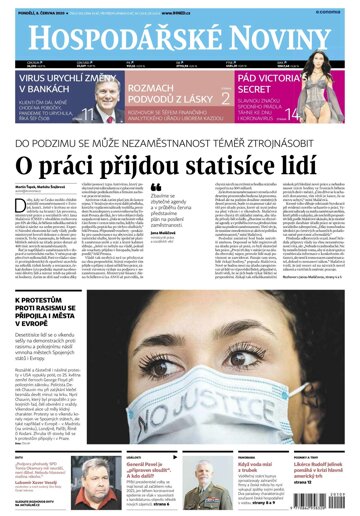 Obálka e-magazínu Hospodářské noviny 109 - 8.6.2020