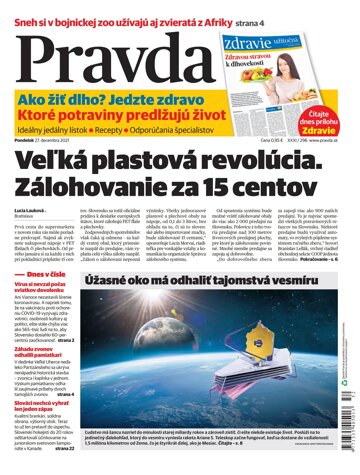 Obálka e-magazínu Pravda 27. 12. 2021