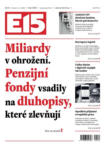 Obálka e-magazínu E15 14.4.2022