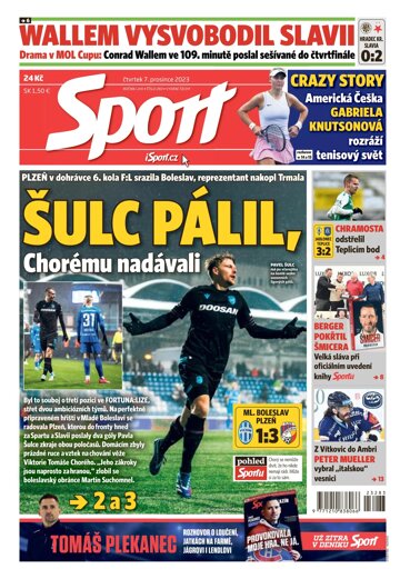 Obálka e-magazínu Sport 7.12.2023