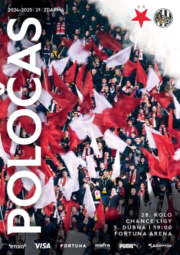 Obálka e-magazínu Poločas 25/2024č.21 Slavia – Hradec