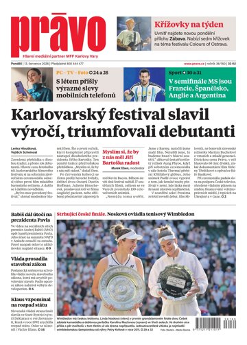 Obálka e-magazínu Deník Právo 13.7.2026