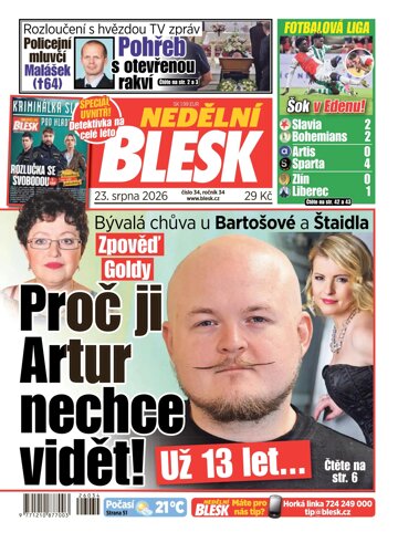 Obálka e-magazínu Nedělní Blesk 23.8.2026