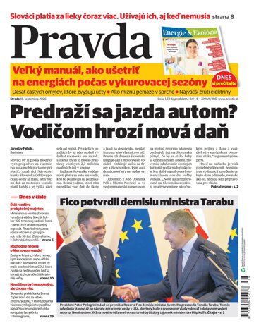 Obálka e-magazínu Pravda 16.9. 2026