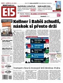 Obálka e-magazínu E15 26.9.2014