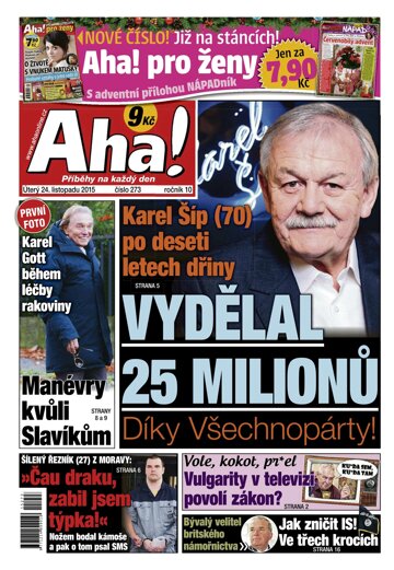 Obálka e-magazínu AHA! 24.11.2015