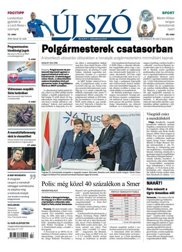 Obálka e-magazínu Új Szó 16.2.2016