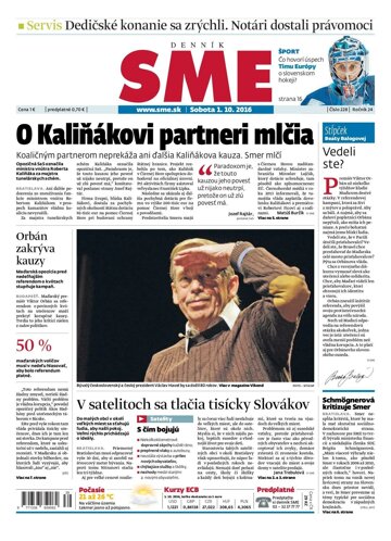 Obálka e-magazínu SME 1.10.2016