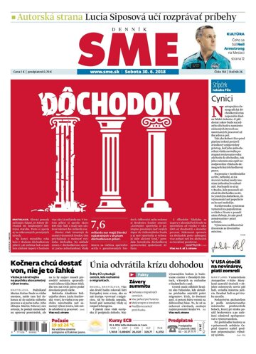 Obálka e-magazínu SME 30.6.2018