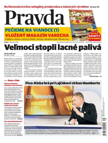 Obálka e-magazínu Pravda 7. 12. 2018