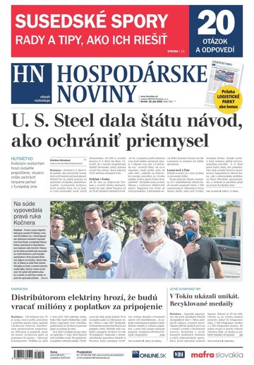 Obálka e-magazínu Hospodárske noviny 25.07.2019