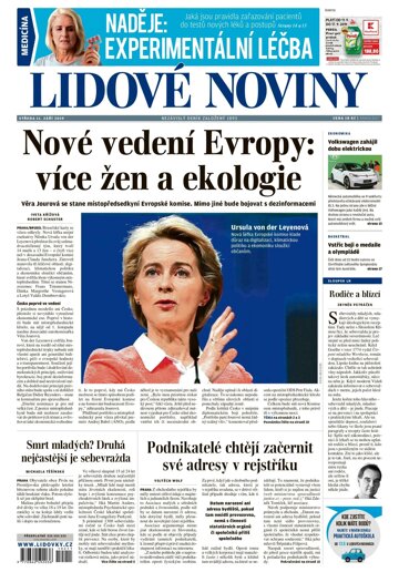 Obálka e-magazínu Lidové noviny 11.9.2019