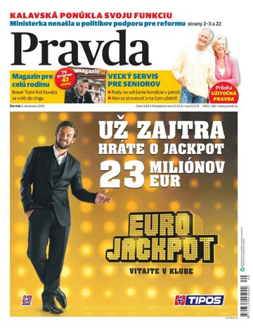 Obálka e-magazínu Pravda 5. 12. 2019