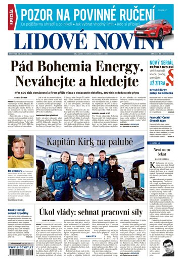 Obálka e-magazínu Lidové noviny 14.10.2021