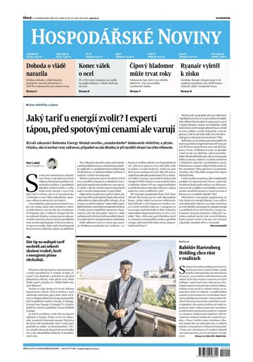Obálka e-magazínu Hospodářské noviny 211 - 2.11.2021