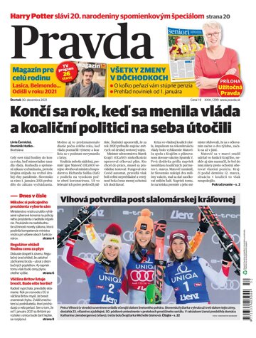 Obálka e-magazínu Pravda 30. 12. 2021