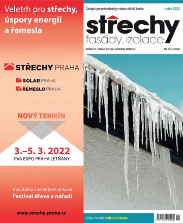 Obálka e-magazínu Střechy-Fasády-Izolace 1/2022