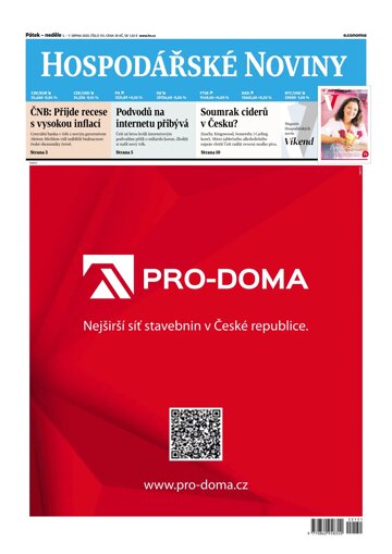 Obálka e-magazínu Hospodářské noviny 151 - 5.8.2022