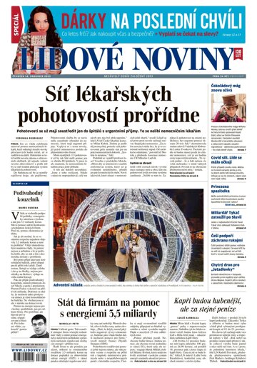 Obálka e-magazínu Lidové noviny 14.12.2023