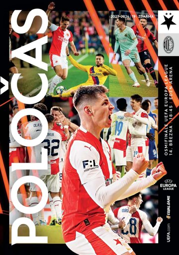 Obálka e-magazínu Poločas 24/2023č.19 Slavia - AC Milán