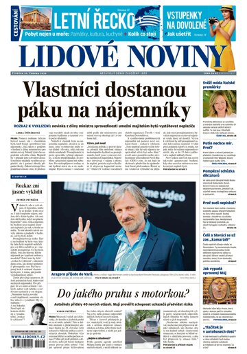 Obálka e-magazínu Lidové noviny 20.6.2024