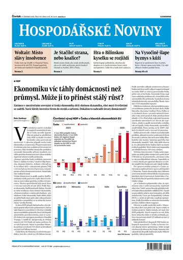 Obálka e-magazínu Hospodářské noviny 147 - 31.7.2025