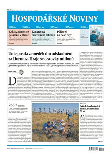 Obálka e-magazínu Hospodářské noviny 155 - 13.8.2026