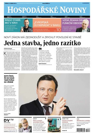 Obálka e-magazínu Hospodářské noviny 068 - 8.4.2015