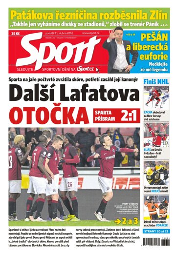 Obálka e-magazínu Sport 11.4.2016