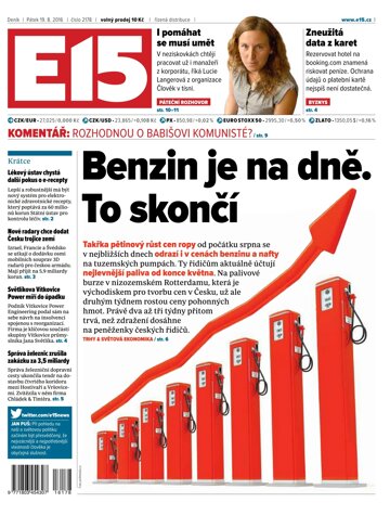 Obálka e-magazínu E15 19.8.2016