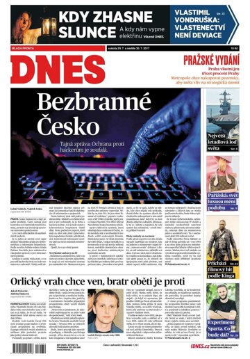 Obálka e-magazínu MF Dnes 29.7.2017