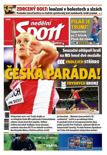 Obálka e-magazínu Nedělní Sport 13.8.2017