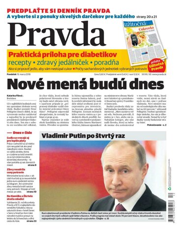 Obálka e-magazínu Pravda 19.3.2018