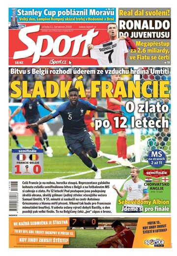 Obálka e-magazínu Sport 11.7.2018