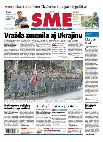 Obálka e-magazínu SME 29.10.2018