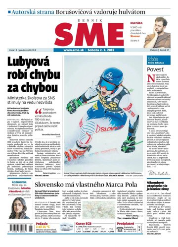 Obálka e-magazínu SME 2.2.2019