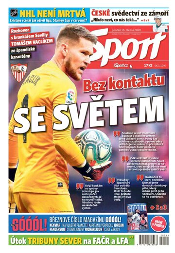 Obálka e-magazínu Sport 16.3.2020