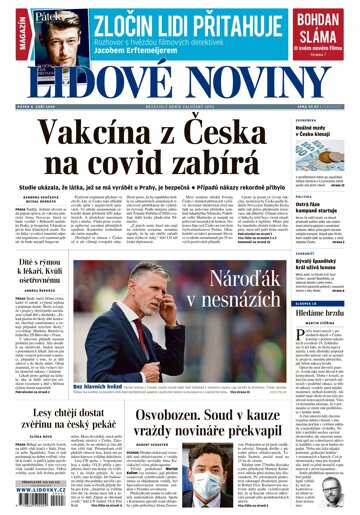 Obálka e-magazínu Lidové noviny 4.9.2020